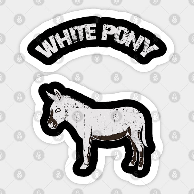 white pony Sticker by man & moon13